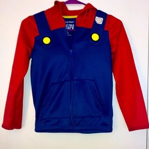Super Mario bros MARIO hooded zip sweater